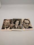 Samling af tre signerede fotografier af tyske politikere